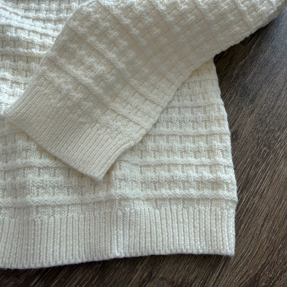 NWT J.Crew Factory Textured Cardigan Sweater Ivory - Picture 9 of 9